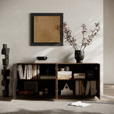 Buffet Cabinet with Storage, 4 Doors Modern Accent Storage Sideboard