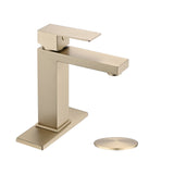 Single Handle Stainless Steel Bathroom Faucet with Deckplate