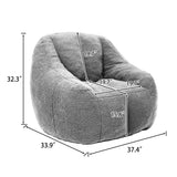 Bean Bag Chair with Filler, Bean Bag Sofa with Tufted Soft Stuffed Filling