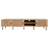78" TV Stand for TVs up to 85", Wood, Soft-Close Storage