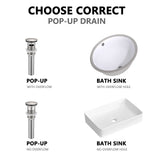 Pop-Up Bathroom Sink Drain With Overflow