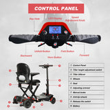 Mobility Scooter Foldable Red