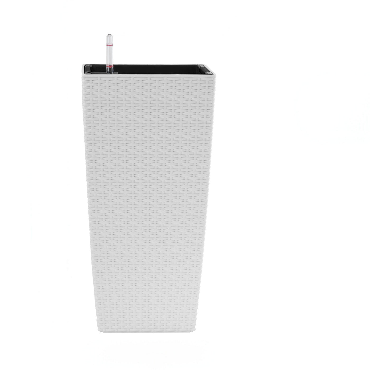 Square Faux Rattan Planter 22" High with Auto Watering System