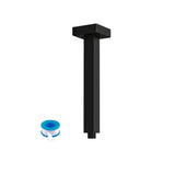8-Inch Matte Black Stainless Steel Ceiling Shower Arm with Flange