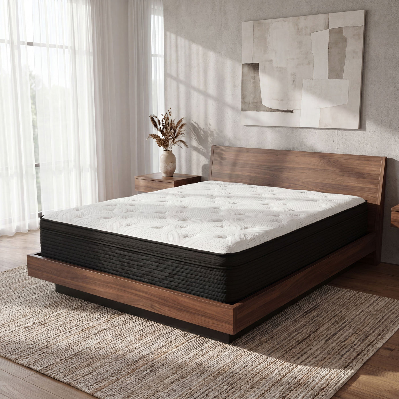 13 Inch Hybrid Plush Mattress with Pocketed Coils Full