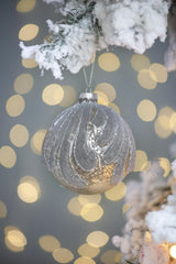 Glass Christmas Ball Ornaments, 3.9" Decorative Hanging Set of 6