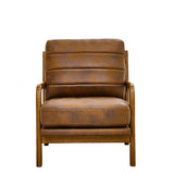 Wood Accent Chair Light Brown