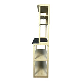 31.5" White and Black color 5-Tier Bakers Rack for Kitchen with Storage