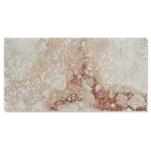 Diamond Pink Polished Marble Tile 12x24 Inch Natural Stone