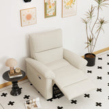 Velvet Recliner Power Beige/Grey