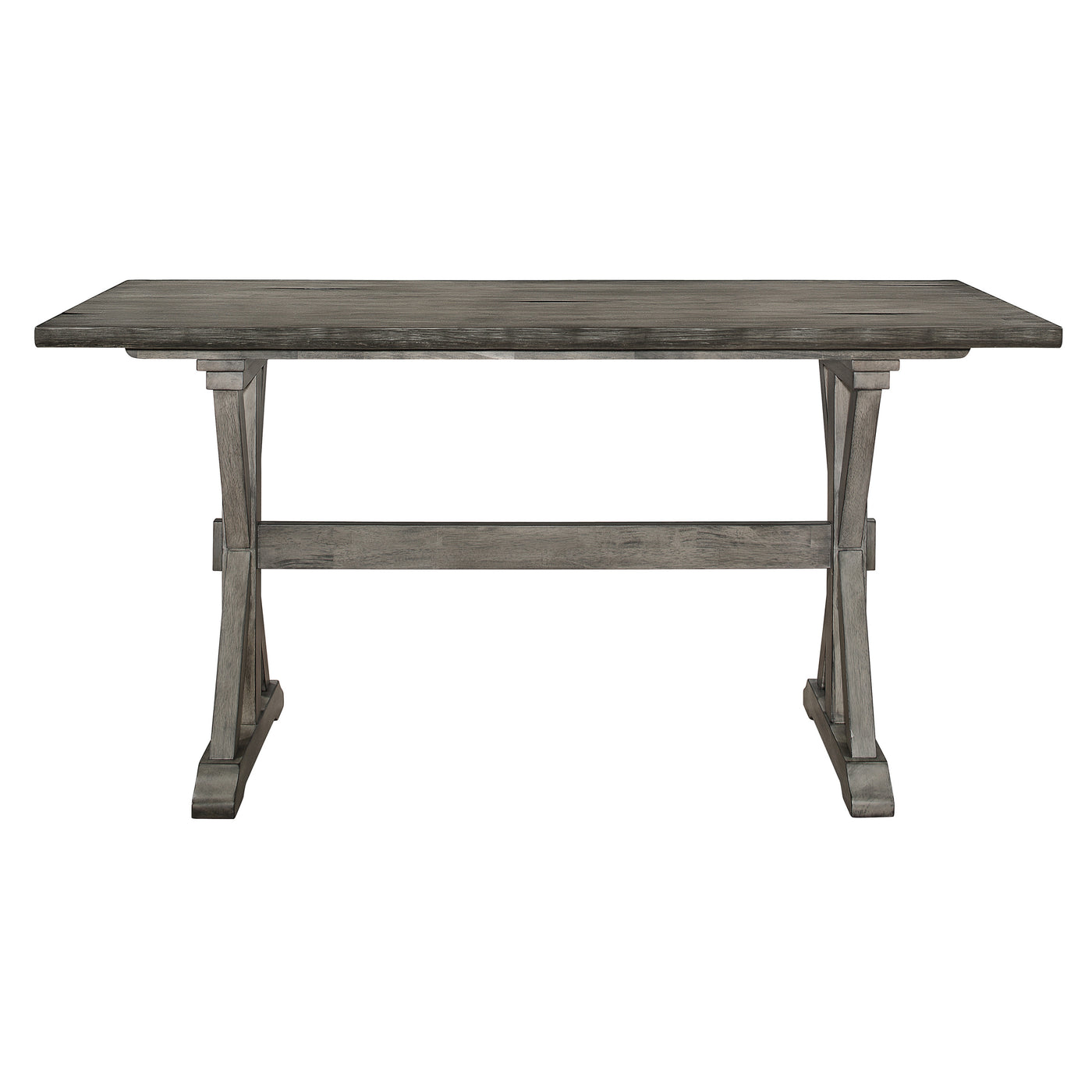 Distressed Gray Counter Height Dining Table Rubberwood