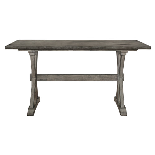 Distressed Gray Counter Height Dining Table Rubberwood