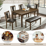 Wood Dining Set Walnut