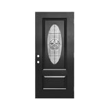 36"x80" Fiberglass Front Door with Right-Hand Inswing Exterior Door