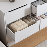 9-Drawer Engineered Wood Dresser White 63"