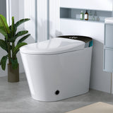 Modern Smart Toilet with Bidet Built In with Foot Kick