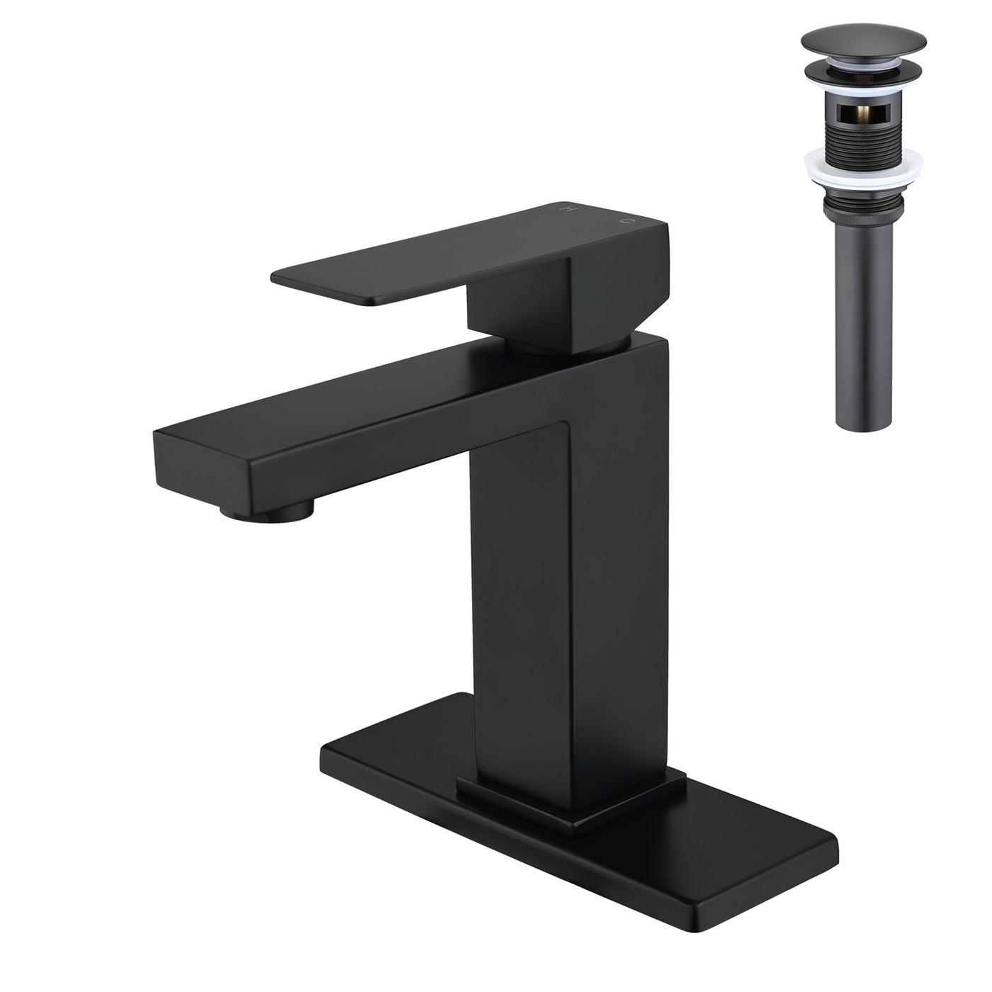 Single Handle Bathroom Sink Faucet with Pop-Up Drain