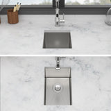 12 Inch Undermount Sink - 12" x 18" x 8" Undermount Stainless Steel Kitchen