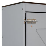 Queen Engineered Wood Murphy Bed Gray