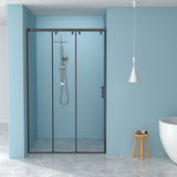 48"W× 76"H Triple Bypass Sliding Shower Door With 5/16 In. (8mm) Clear Glass