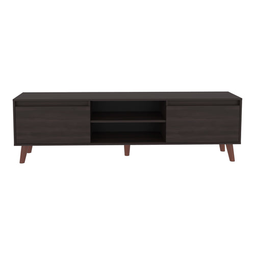 TV Stand with Open Shelves and Storage for Media Console