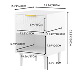 Engineered Wood Nightstand White