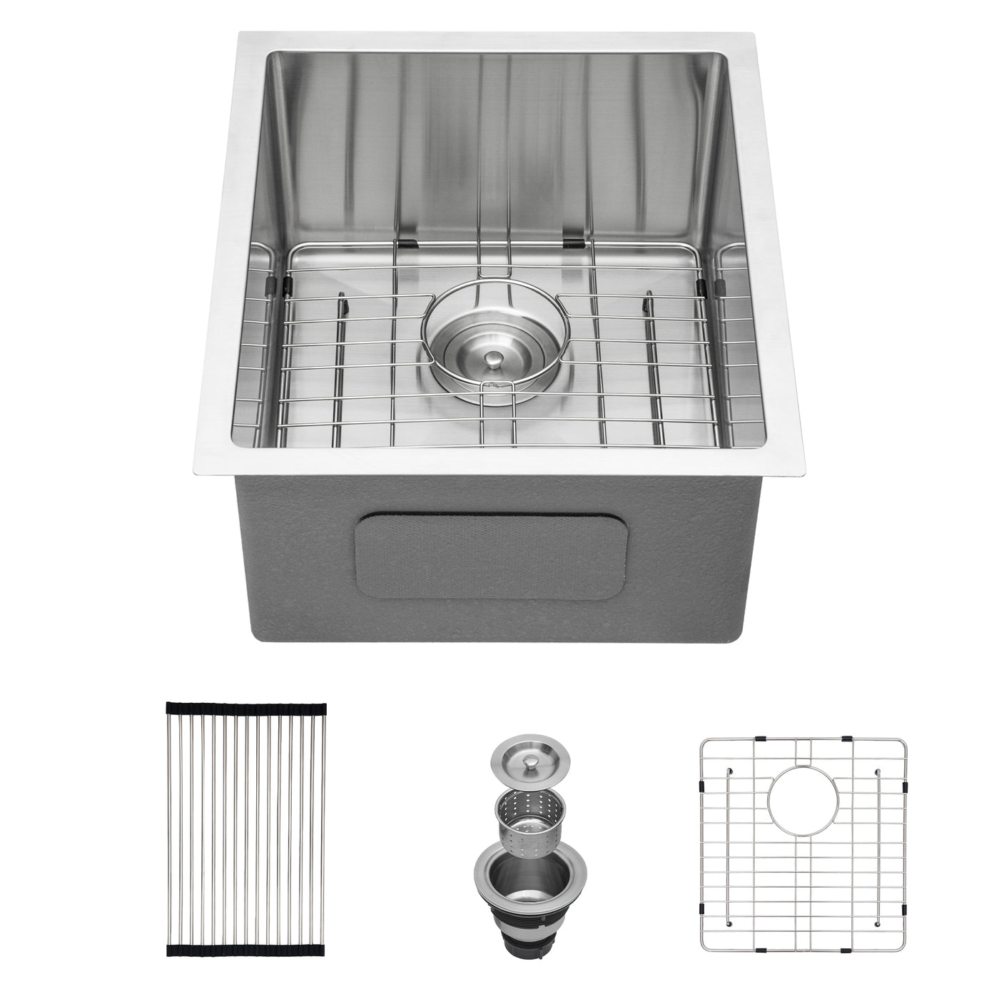 Stainless Steel Undermount Kitchen Sink 16 Gauge 15x17