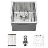 Stainless Steel Undermount Kitchen Sink 16 Gauge 15x17