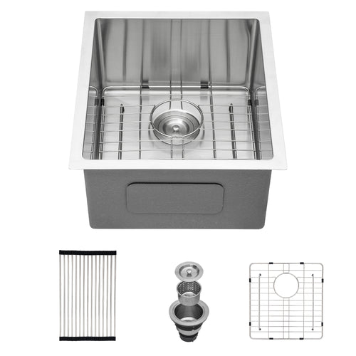 Stainless Steel Undermount Kitchen Sink 16 Gauge 15x17
