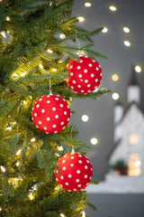 Christmas Ball Ornaments 3.9" Set of 6 Hanging Decorations