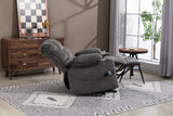 Velvet Recliner Power with Massage Grey