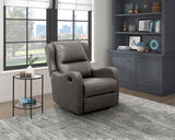 Gray Faux Leather Reclining Chair