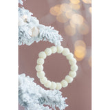 6.7" Cream Ball Wreath Christmas Ornaments Set of 6