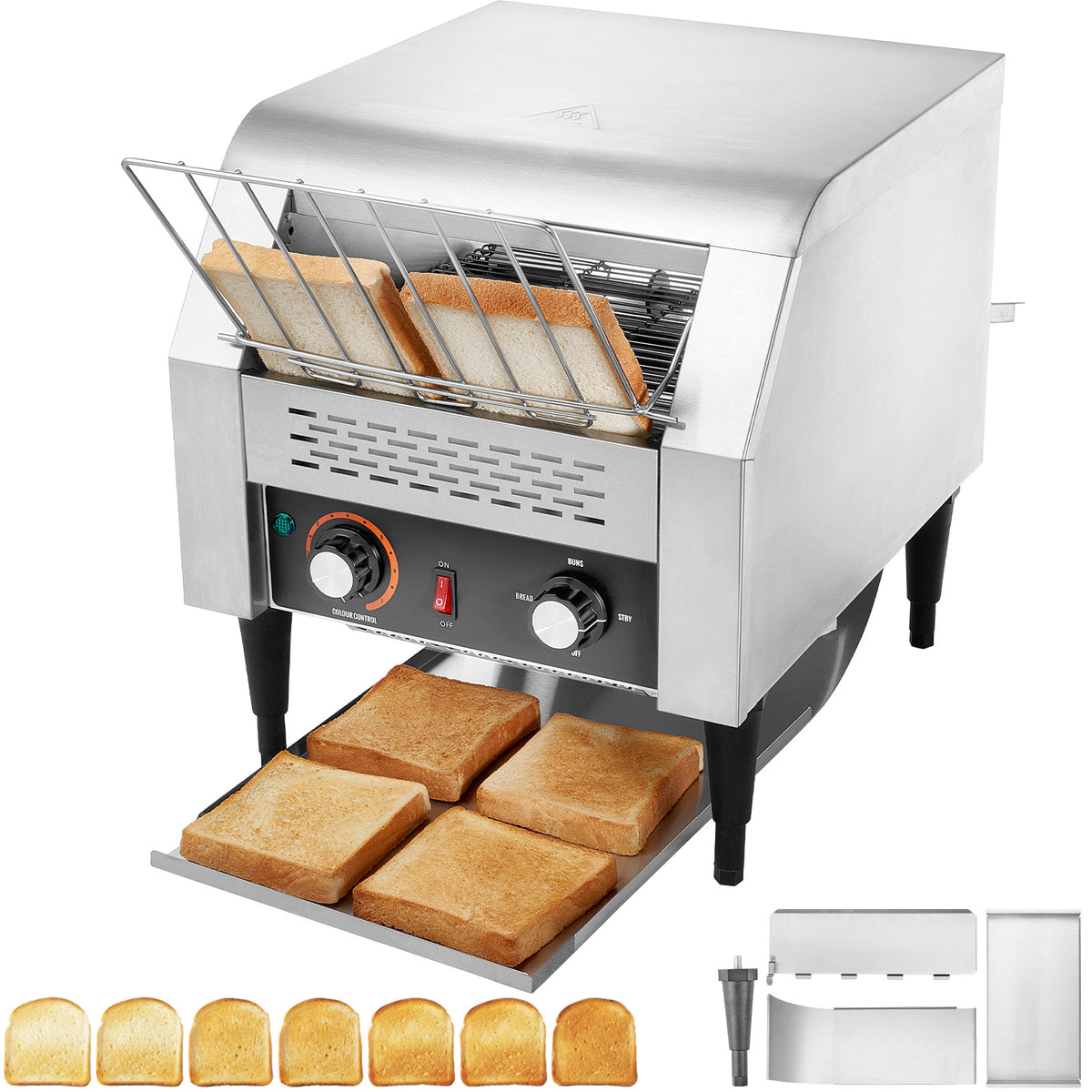 Commercial Conveyor Toaster, 300 Slices/Hour Conveyor Belt Toaster