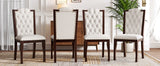 Solid Wood Dining Set Espresso