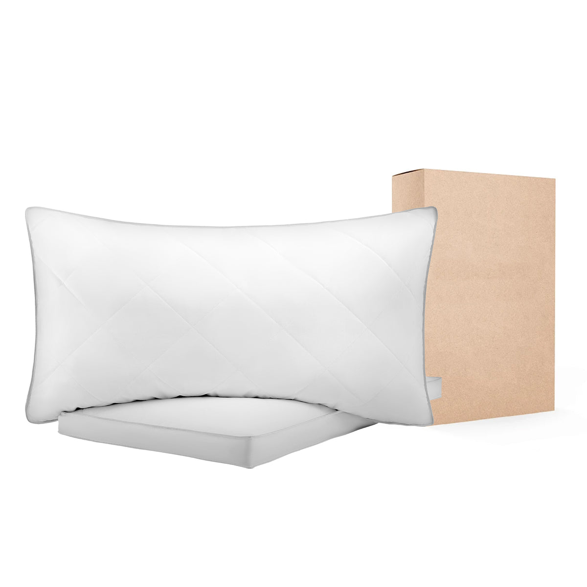 Set of 2 Bed Pillow White