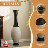 Hand-Woven PVC Rattan Look Floor Vase, 39.37 Inch Tall Decorative Vase