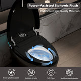 Smart Toilet with Bidet Built in, Bidet Toilet with Heated Seat, Foot Kick