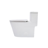 Ceramic One Piece Toilet for Bathroom, 12-inch Rough-In, 1.24/1.43 GPF