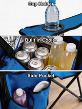 Portable Double Folding Beach Chair Set with Umbrella