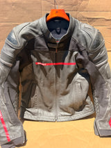 Sedici 51 Leather Motorcycle Riding Jacket with CE Armor - Black Red - Size M