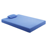 7" Gel-Infused Memory Foam Mattress and Pillow Set, Blue