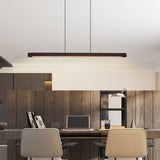 Modern LED Pendant Light - Walnut Wood - 51" with Remote