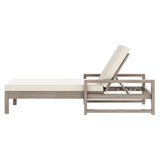 Outdoor Patio Furniture Set of 2 Acacia Wood Gray