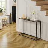 Engineered Wood Console Table Brown/Black