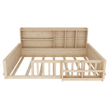 Full Engineered Wood Platform Bed Natural