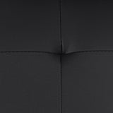Convertible Sleeper Sofa Bed Loveseat Black PU Leather USB Ports