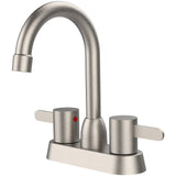 2-Handle Brushed Nickel Centerset RV Bathroom Sink Faucet
