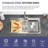 33 Drop In Kitchen Sink - 33 x 19 x 9 Stainless Steel Drop In Sink Ledge