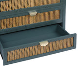 3 Drawer Cabinet, Natural rattan, American Furniture, Suitable for bedroom